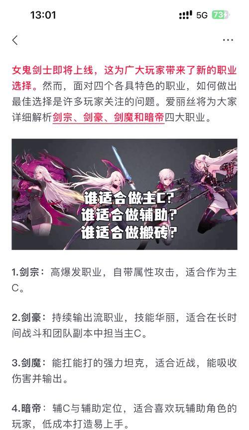 DNF手游中辅助职业如何选择？选择辅助职业的建议是什么？  第2张